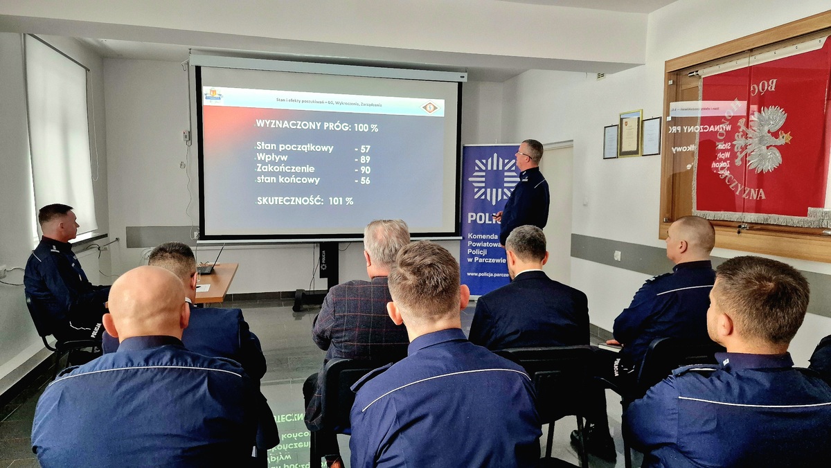 omawiana prezentacja przez komenadnta