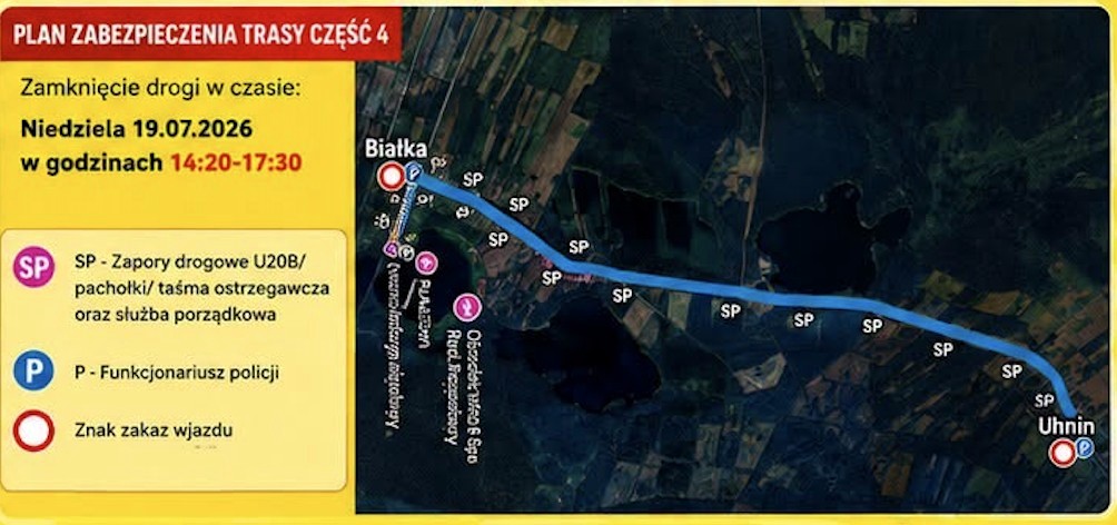 mapa wyłączeń dróg niedziela popołudnie
