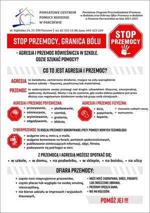 plakat dotyczący agresji i przemocy