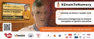 twarz seniora - plakat akcji nie daj się oszukać