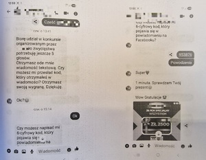 screen rozmowy z oszustem