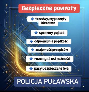 plakat z zasadami bezpiecznego podrozowania