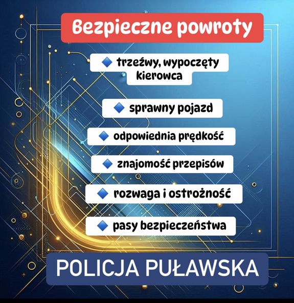 plakat z zasadami bezpiecznego podrozowania