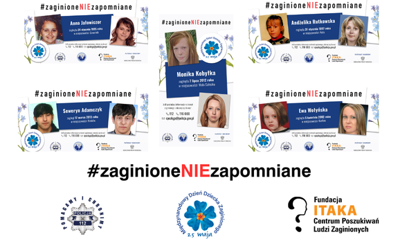 kolaż zdjęć zaginionych dzieci