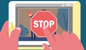 czerwony znak drogowy STOP
