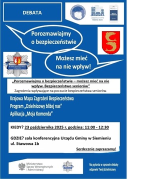 plakat debata Siemień
