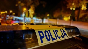 światła z napisem policja umieszczone na dachu radiowozu