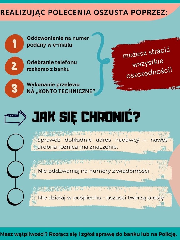 plakat z wypunktowanymi wskazówkami jak się chronić przed cyberatakiem