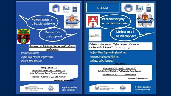 plakat promujący debaty społeczne