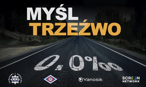 plakat z napisem myśl trzeźwo