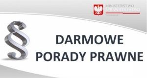 plakat z napisem nieodpłatna pomoc prawna