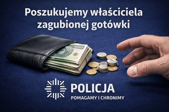 portfel z pieniędzmi oraz ludzka dłoń