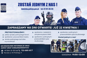 plakat dni otwartych jednostki policji