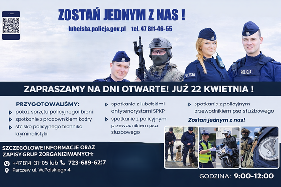 plakat dni otwartych jednostki policji