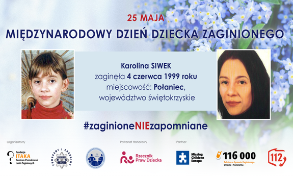 plakat akcji dwa zdjęcia portretowe dziewczynki pierwsze jak była dzieckiem drugie wizualizacja jako dorosłej