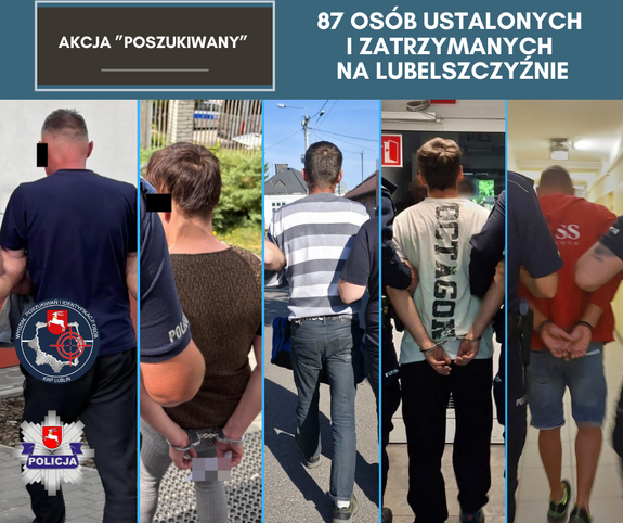 zatrzymani poszukiwani tyłem