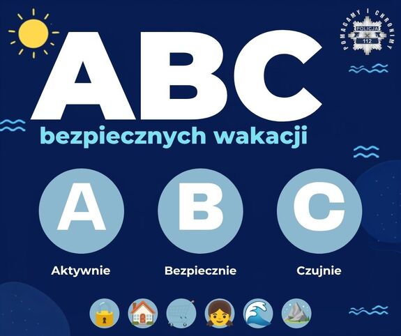 drukowane litery ABC na niebieskim tle